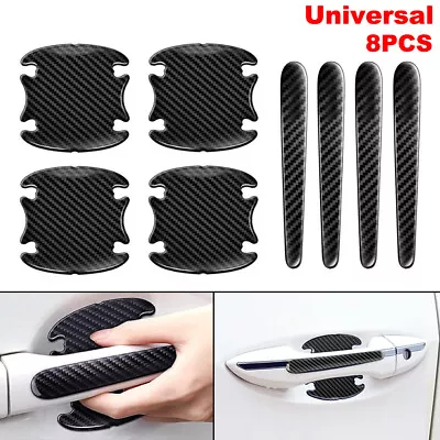 $9.99 • Buy 8pcs Universal Carbon Fiber Tape Car Door Handle BowlScratch Protector Stickers