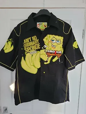 JH Design Spongebob Squarepants Shirt Mens Size Large Embroidered Nickelodeon • £95