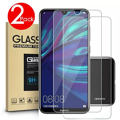 2 PACK Premium Tempered Glass Screen Protector HUAWEI Y7 Pro Y5 Y9 2019 Y6 2018 • $5.99