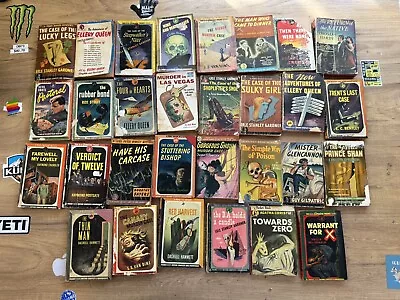 30 Vintage Pocket Mystery Pulp Paperback Books Lot 1940s-60 Suspense Perry Mason • $99.99