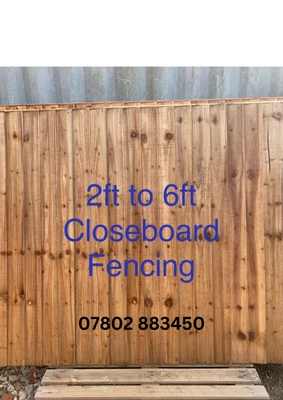 £31.80 • Buy Fence Panels 6x4, Feather Edge Closeboard. Made On Site And Can Be Made To Order