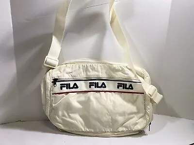 Rare Vintage Fila Messenger Bag Handbag Backpack Ivory Flaw • $24.50