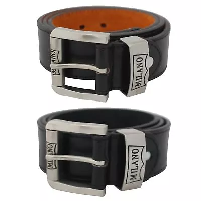£4.99 • Buy Childrens 1.5  Leather Belts Kids Belts Boys Belts By Milano In Black And Brown 