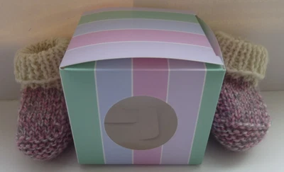 £3.50 • Buy Hand Knitted Baby Boots Booties Newbornto 3 Months - Unisex With Gift Box