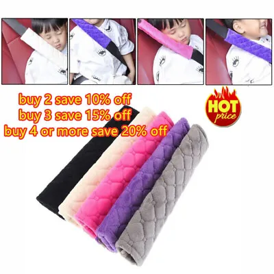 £4.36 • Buy 2x Car Seat Belt Cover Pads Safety Shoulder Cushion Covers Strap Pad Adults Kids