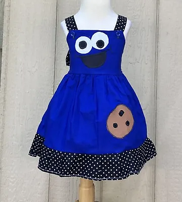 Cookie Monster Girls Dress. • $38