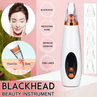$13.99 • Buy 6 In 1 Electric Blackhead Remover Facial Skin Pore Cleaner Vacuum Acne Cleanser