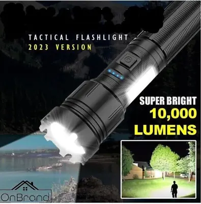 10000 Lumen Military Grade Flashlight Led Flashlight Rechargeable USB Portable • $29.99