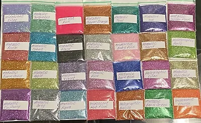 14 X 5g Bag Fine Glitter Nail Art Resin Crafts Different Sets JOB LOT • £4.20