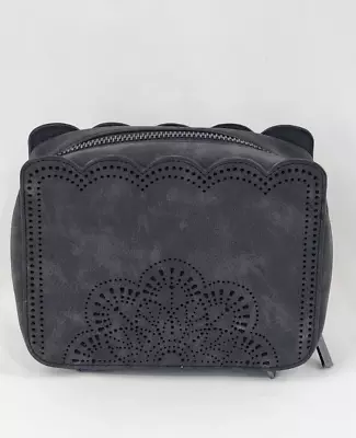 Suede Makeup Planner Bag Dark Grey  Size Small Trish McEvoy • $20.49