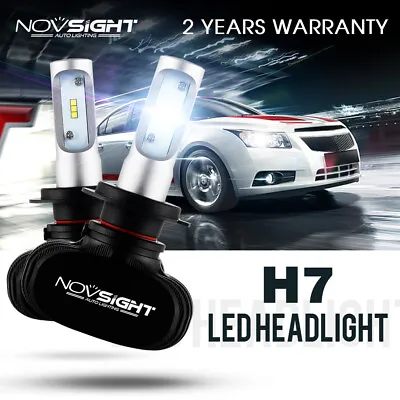 NOVSIGHT H7 LED Headlight Globes Kit High/Low Beam Bulbs 6500K Brighter White • $30.99