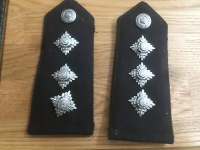 Nice Old Obsolete Metropolitan Police Chief Inspector Epaulettes Badge Buttons • £13.49