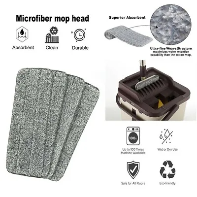 Microfiber Replacement Mop Cloth Flat Mop Towels Mop Tool Head Spray Mop Pads X2 • £3.98