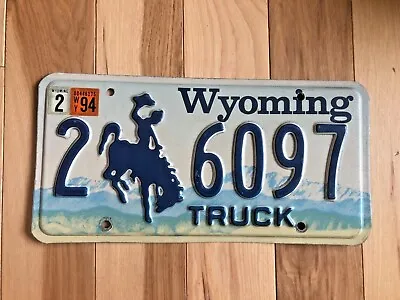$19.99 • Buy 1994 Wyoming Truck License Plate