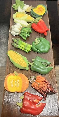 Vintage Vegetable Refrigerator Fridge Magnets Lot 12 Resin • £24.10