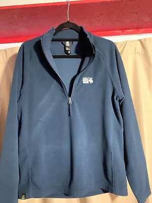 Mountain Hardware Blue 1/4 Zip Fleece Pullover Mens Size Medium • $28