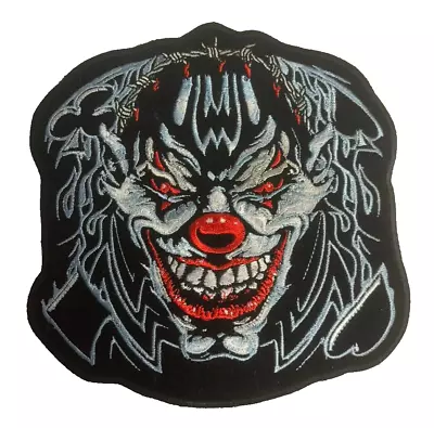 Evil Clown Red Nose Medium Back Patch Biker Iron On 7 Inch • $9.99