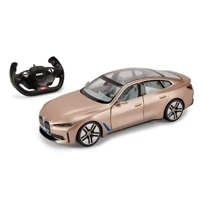 Genuine BMW I4 RC Remote Control Car Model Toy 1:14 Scale - Gold - 80445A52019 • £45