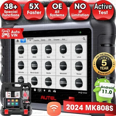 2024 Autel MaxiCOM MK808S Bidirectional Car Diagnostic Scanner Tool Key Coding • $467