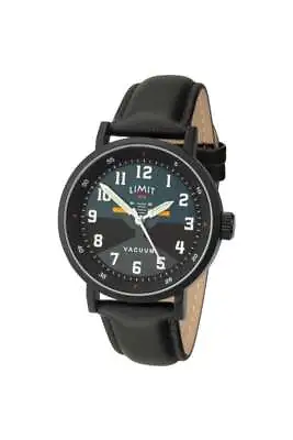 Limit Mens Pilot Black Dial Watch 40mm Water Resistant 5972 • $69.65