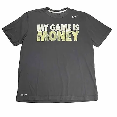 Nike My Game Is Money Dri-Fit Shirt Large Black • $35