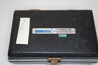 Brookfield Complete Standard LV Spindle Set LV-1 LV-2 LV-3 LV-4 With Case • $250