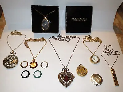 Huge Jewelry Lot Pocket WATCH NECKLACE - SARAH COVENTRY LUCERNE & JOAN RIVERS • $78.50