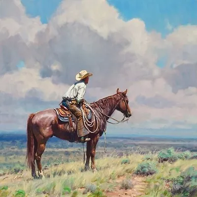  West Texas Cow Hunter  Martin Grelle Grande Edition Fine Art Giclee Canvas • $1500