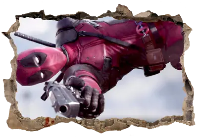 Marvel Deadpool Hole In Wall Sticker Decal Decor Art Kids Bedroom Decoration • £4.99