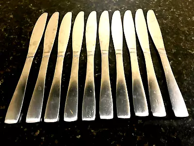 Cambridge MADISON SATIN Stainless Flatware Set Of 10 Dinner Knives 8 1/2  • $29.95