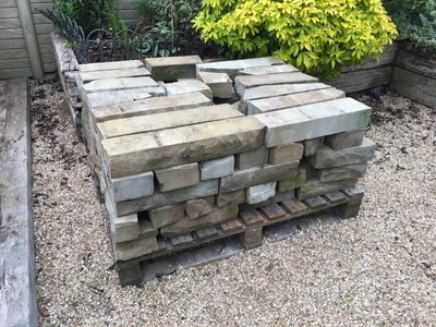 £100 • Buy Sandstone Walling Blocks - Buff Blue Stone