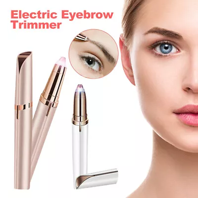 Electric Eyebrow Trimmer Finishing Touch Flawless Brows LED Light Hair Remover • $12.56