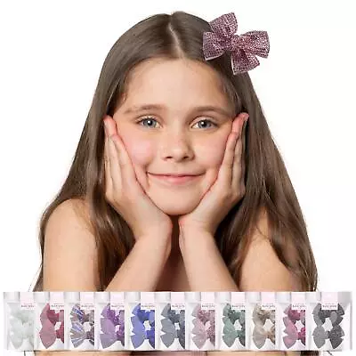 Hair Clips Rhinestone Ribbon Alligator School Party Hair Accessories For Girls • £8.99