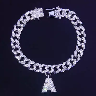 A-Z Alphabet Initial Letter Diy Luxury Baguette Bracelets Chain Guban Link Jewel • $35.77