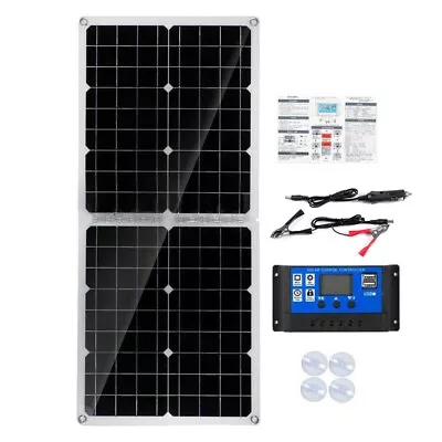 £47.55 • Buy Flexible Solar Panel + 100A Controller 1000W Battery Charger Van Caravan RV Boat