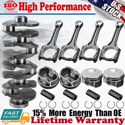 Crankshaft +Piston&Ring + Con Rod Kit For Audi VW Jetta A4 Q5 GTI Tiguan CC 2.0T • $373.90