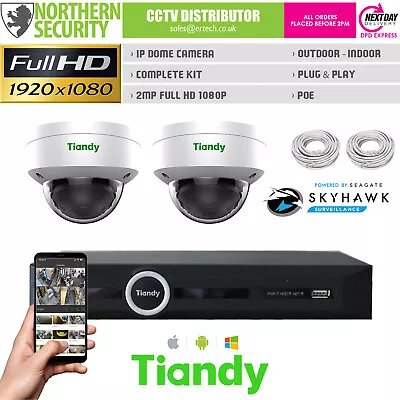 2MP Dome POE IP Camera CCTV Plug & Play Kit Bundle Security System Lite Series • £269