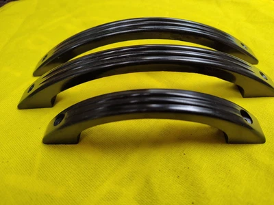 £12.50 • Buy 3 X Reclaimed Black Bakelite Drawer/Door Pull Handles - Everite