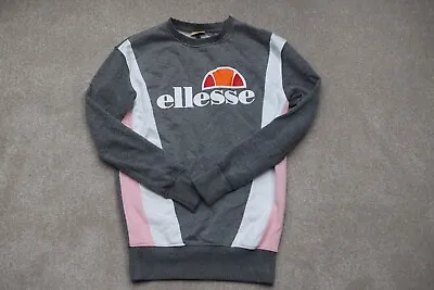 £0.99 • Buy Ellesse Jumper Size 6 - Grey, Pink And White Without Defects