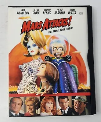 Mars Attacks DVD 1997 Jack Nicholson Glenn Close Annette Bening Pierce Brosnan • $8.99