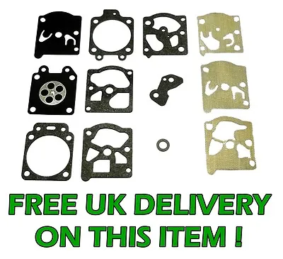 Carburettor Diaphragm Gasket Kit McCulloch Trim Mac 210 240 241 250 6-005 • £8.99