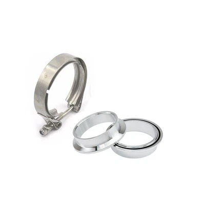 $25.37 • Buy 3.5inch V-Band Stainless Steel 304 Clamp + Aluminum Flanges Kit For Intercooler