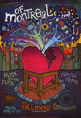$24.93 • Buy OF MONTREAL FILLMORE POSTER Hunx & Punx Painted Palms ORIGINAL B. Graham F1106  
