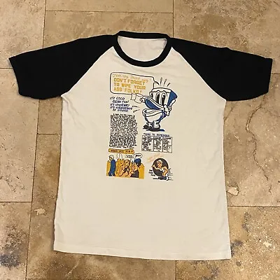 Vintage R Crumb Toilet Art Raglan T-Shirt 70s Size XL Single Stitch USA RARE • $500