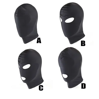 Unisex Blindfold Face Cover Spandex Cosplay Costume Hood Open Eye Mouth Headgear • $14.99