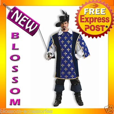 C662 Musketeer Designer Collection Halloween Fancy Dress Adult Costume • $42.22