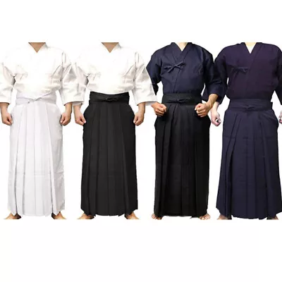 Kendo Iaido Aikido Hapkido Hakama Martial Arts Uniform Kimono Dobok Top Pants • $28.68