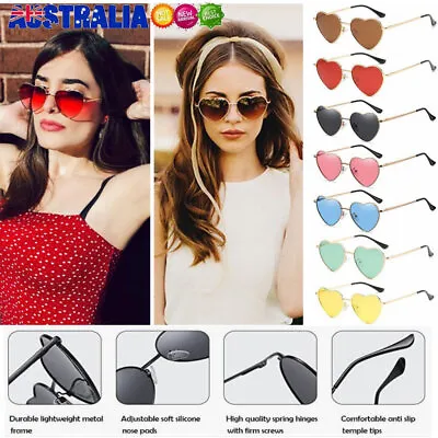 $4.99 • Buy Heart Shaped Sunglasses For Women Fashion Love Heart Sunglasses Eyewear UV400