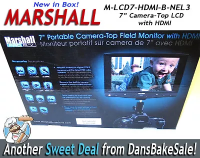 Marshall Electronics M-LCD7-HDMI-B-NEL3 7  Portable On-Camera Field Monitor  • $225