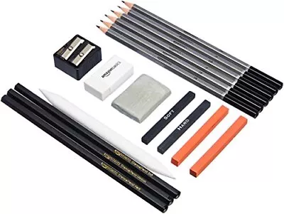 Sketch And Drawing Pencil Set 17 Pieces Charcoal • £8.99